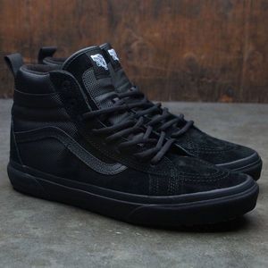 Black Northface Vans